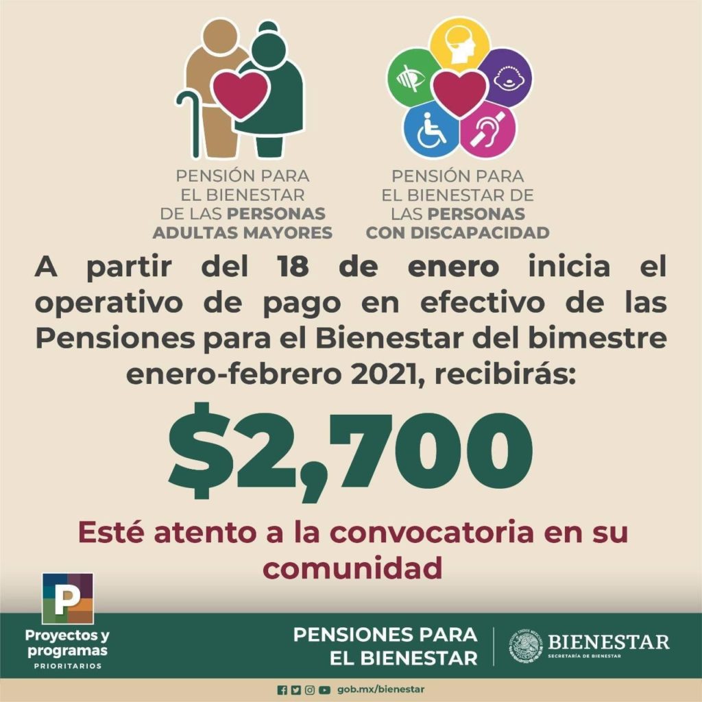 Inicia Bienestar Michoacán pago a adultos mayores y personas con